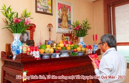 Bài cúng Thần linh, Tổ tiên mồng một Tết Nguyên đán Quý Mão - 2023